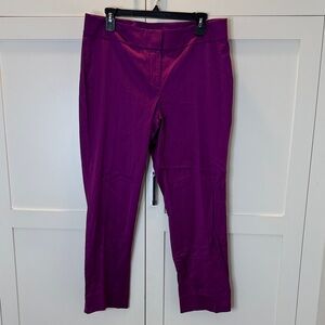 Ann Taylor Vibrant Purple Cropped Pants Size: 12